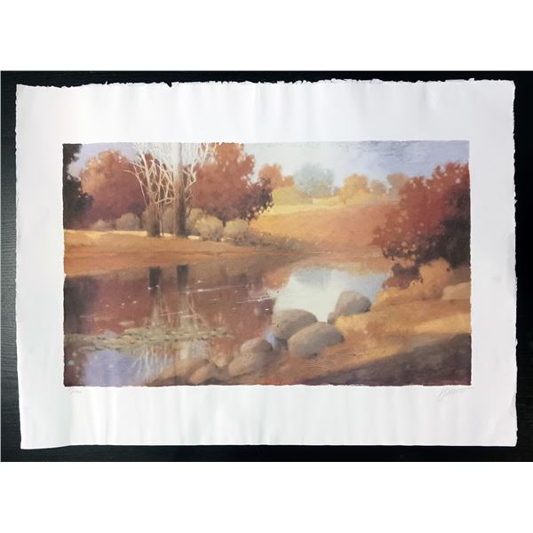 Max Hayslette, "Fall Landscape", 77/950 Mezzotint