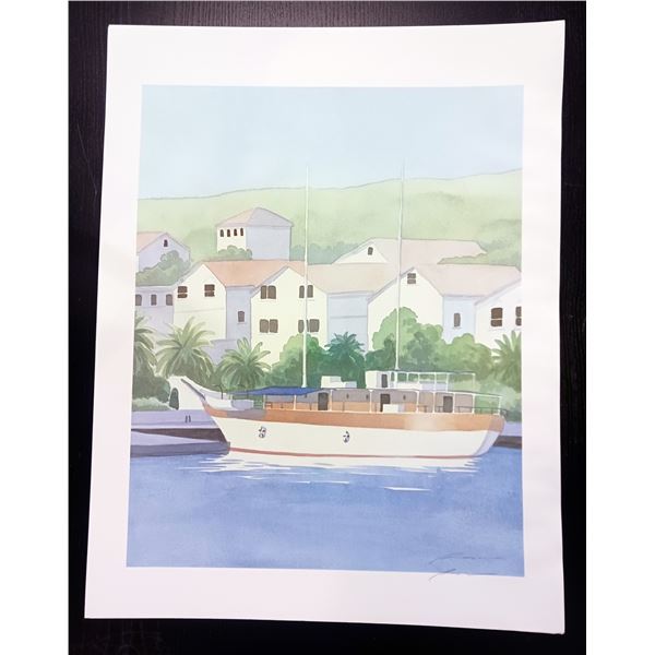 Robert White, Boat Theme Art Print #4 Signed