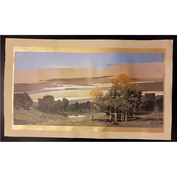 Landscape Sunset Artwork Print, unframed