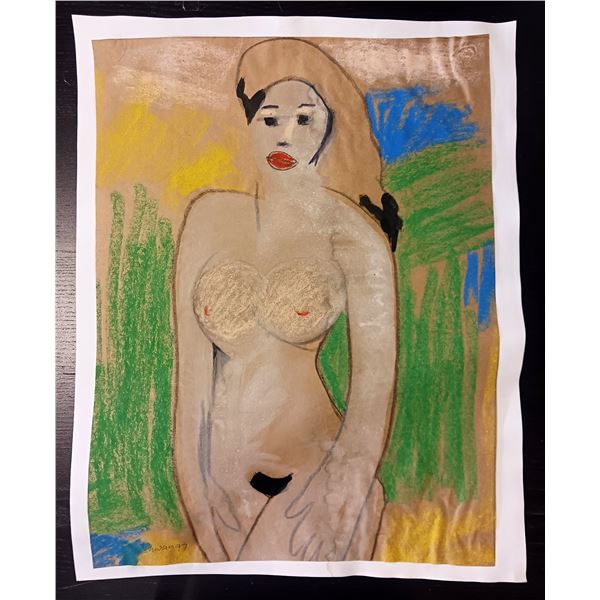 Nude Crayon Abstract Art Drawing #3 Shawn 97'