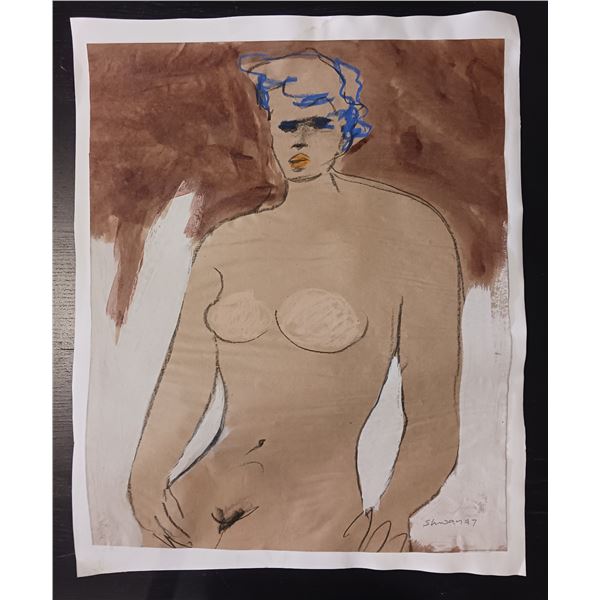 Nude Crayon Abstract Art Drawing #7 Shawn 97'