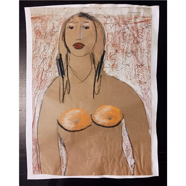 Nude Crayon Abstract Art Drawing #14 Shawn 97'