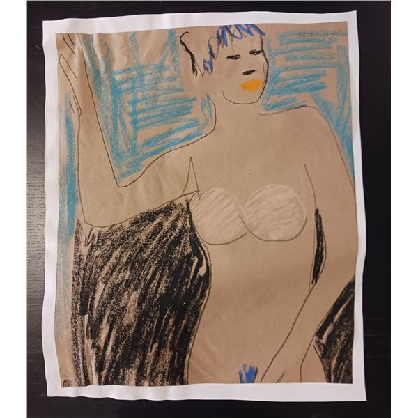 Nude Crayon Abstract Art Drawing #17 Shawn 97'