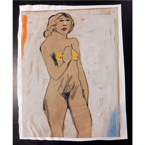 Nude Crayon Abstract Art Drawing #24 Shawn 97'