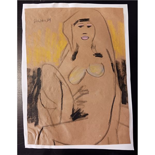Nude Crayon Abstract Art Drawing #29 Shawn 89'