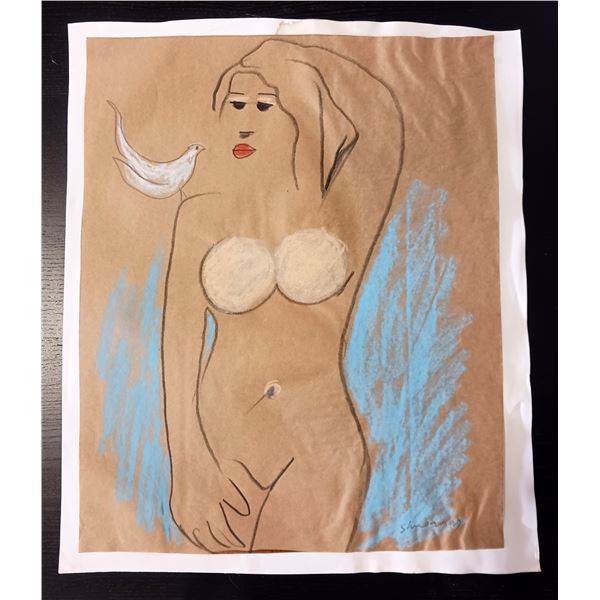 Nude Crayon Abstract Art Drawing #31 Shawn 97'
