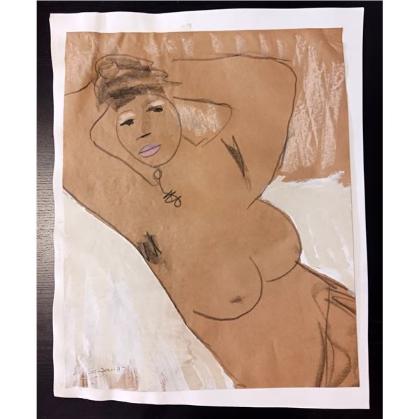 Nude Crayon Abstract Art Drawing #33 Shawn 97'