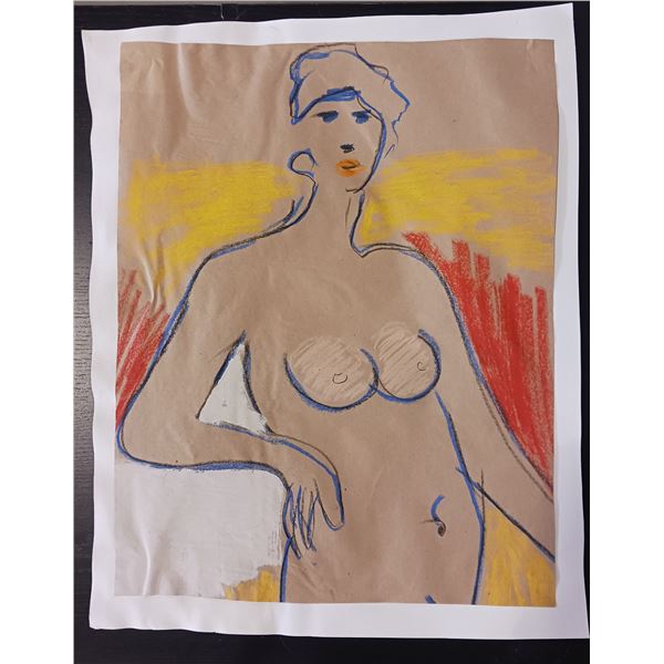 Nude Crayon Abstract Art Drawing #34 Shawn