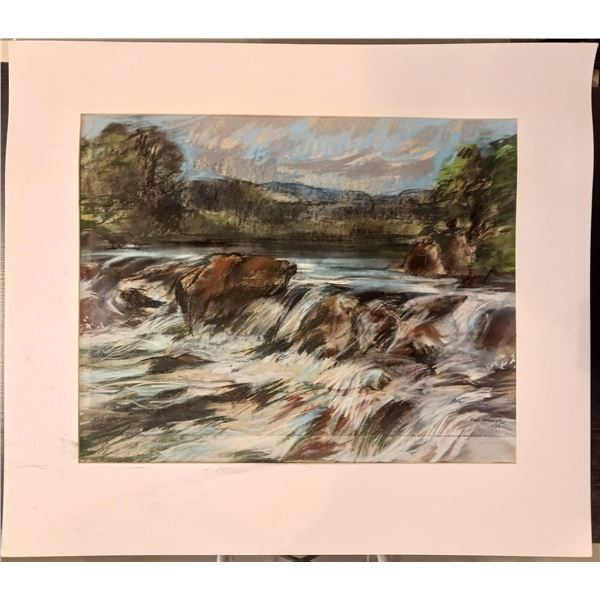 Ted Kramolc Signed Art Print July 1983 'River'