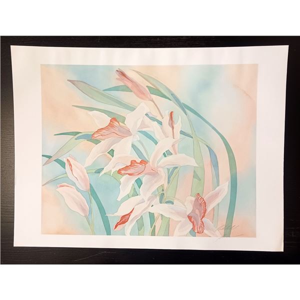 Robert White, 'Floral Breeze II' Print Signed