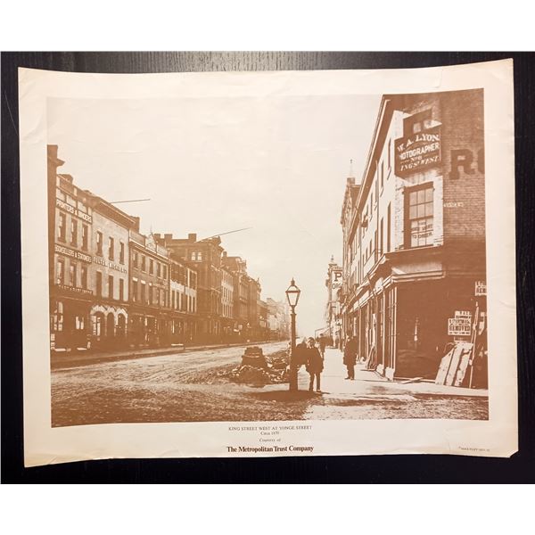 King Street West At Yonge Street Circa 1870 Print