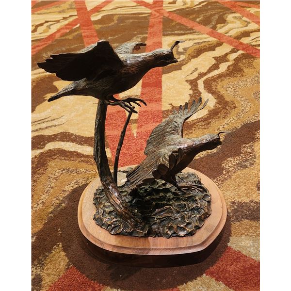 Two of a Kind Quail Bronze by Carl Wagner #24/50