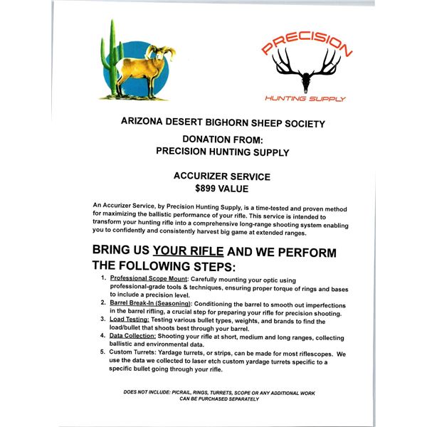 Precision Hunting Supply Certificate