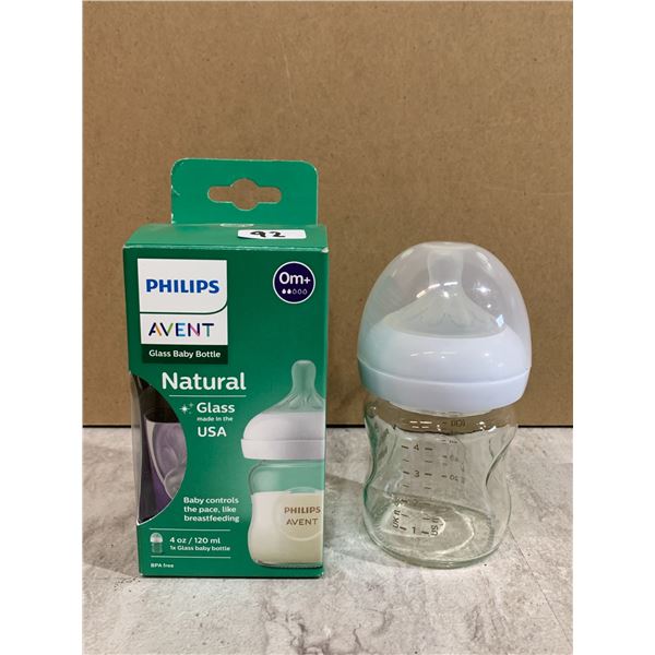 Philips Avent Glass Baby Bottle Natural 4 oz