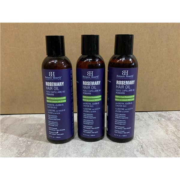 Lot of 3 Botanic Hearth Rosemary Hair Oil 198ml Per Bottle