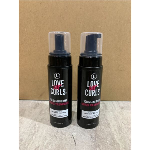 Lot of 2 Love Your Curls Volumizing Foam Mousse 216ml Per  Bottle