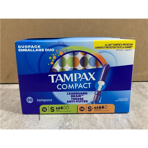 Duo Pack Tampax Compact 30 Tampons 16 S 14 Super Plus
