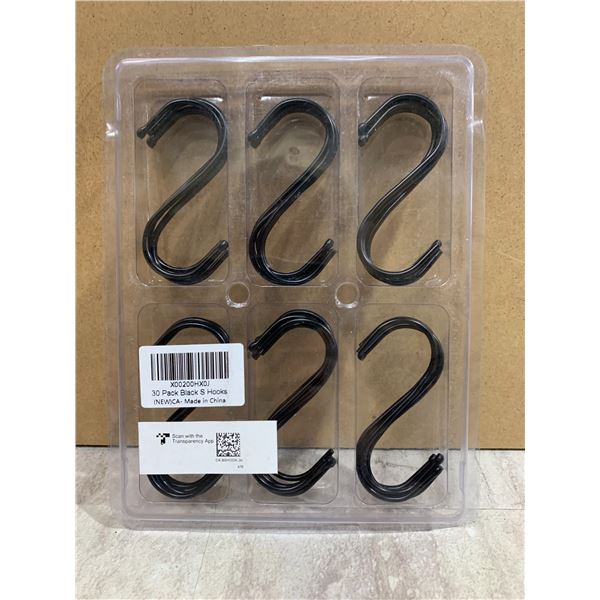 30 Pack Black S Hooks