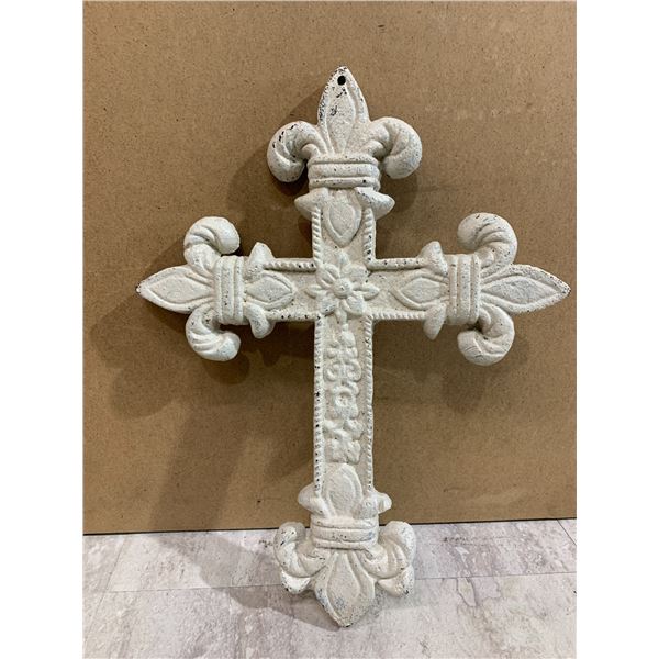 Cast Iron Cross With Flower