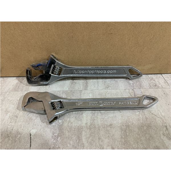 Lot of 2 Full Contact Adjustable Wrench