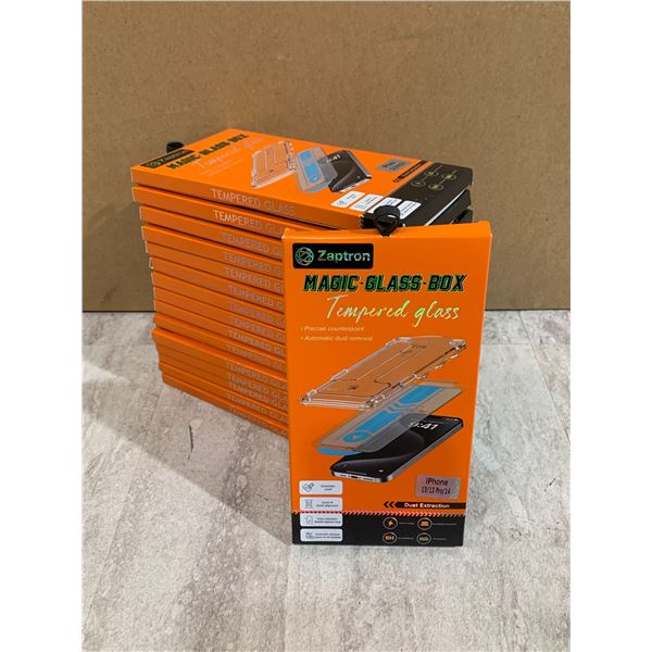 Lot of 16 Zaptron Magic Glass Box Tempered Glass for Iphone 13/13 Pro/14