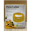 Image 2 : Pizza Cutter With Protective Knife Cover Yellow