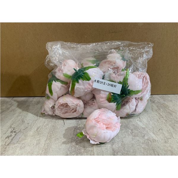 25 Pcs Peonies Artificial Silk Flowers