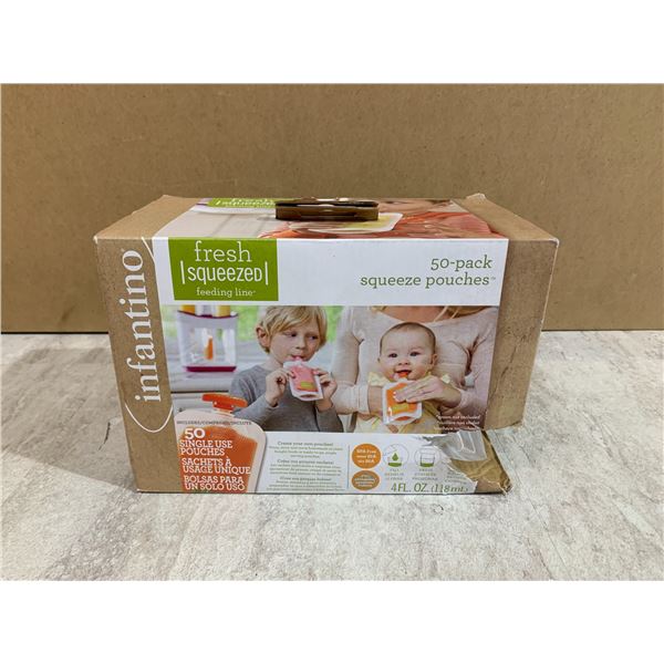 Infantino Fresh Squeezed Single Use Pouches 50 Pack