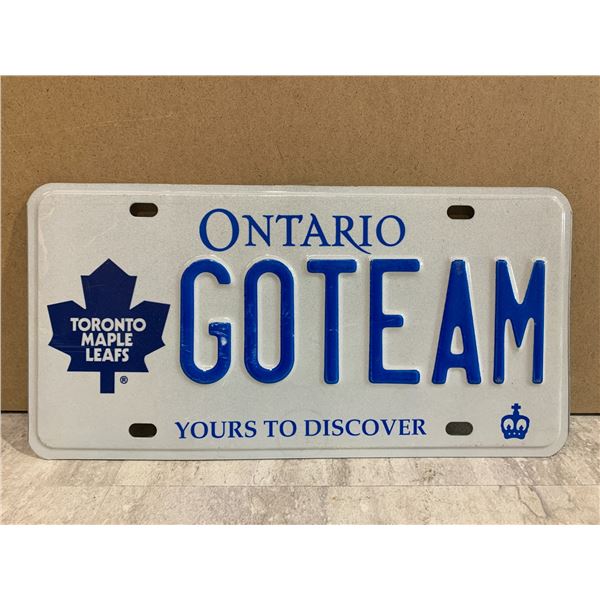 Onatario License Plate - Go Team Toronto Maple Leafs