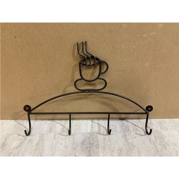 Steaming Coffee Cup Wall Hook