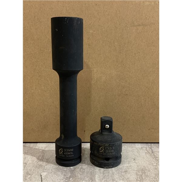 33mm 433MXL Socket Extension With 1 3/4in 5303 Extension 2 Pcs