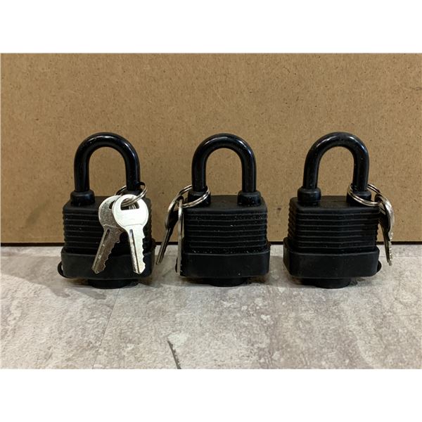 Lot of 3 Waterproof Locks