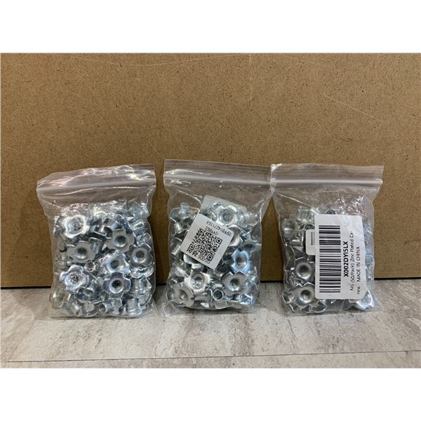 Lot of 3 M6 4 Pronged Tee Nut Inserts 50 Per Pack