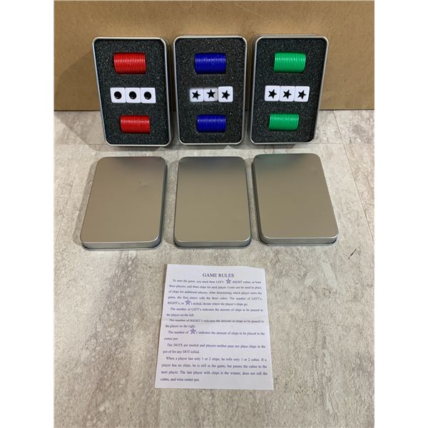 Lot of 3 Left Right Center Dice Game
