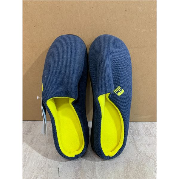 Ravelier Mens Two Tone Memory Foam Slippers Size 7/8 Navy Blue