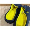Image 3 : Ravelier Mens Two Tone Memory Foam Slippers Size 7/8 Navy Blue