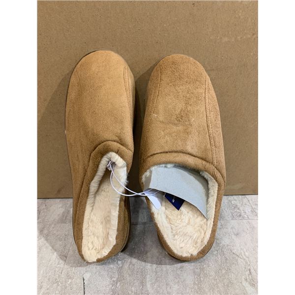 Mens Comfy Faux Fur Lined Light Brown Size 6/7