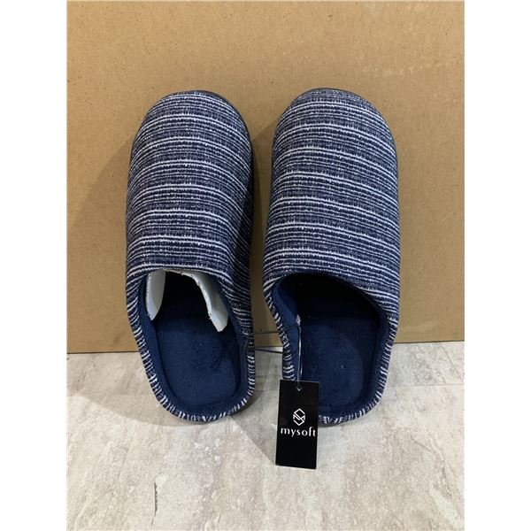 Slippers Navy Blue Silver Size 9/10