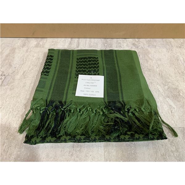 Cotton Green Ethnic Arab Shemagh Scarf Arabian Prayer Desert Shawl Headscarf