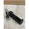Image 1 : Lithium Battery Charger USB Single Slot Charger for 18650