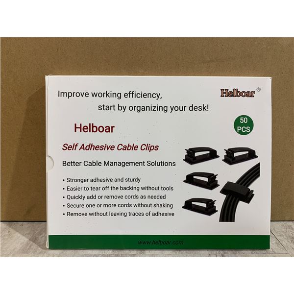 Helboar Self Adhesive Cable Clips 50 Pcs