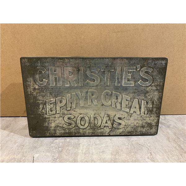 Antique Christie's Zephyr Crem Sodas Tin