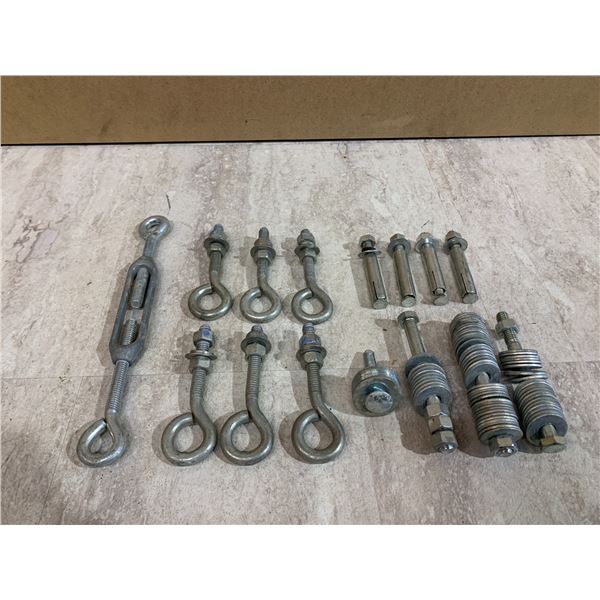 Assortment of Bolts & Washers & Turnbuckles