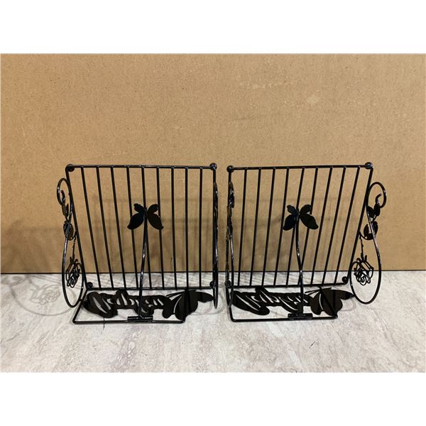 Lot of 2 Rose And Butterfly Napkin Holders