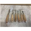 Image 1 : Stainless Steel Paint Scraper Paint Knife or Clay Modeling Tools 6 Pcs With Wood Handles