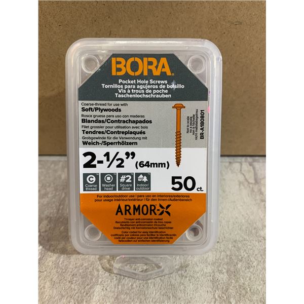 Bora Pocket Hole Screws Coarse Thread for Use With Soft Plywood 2-1/2 in 50 Count