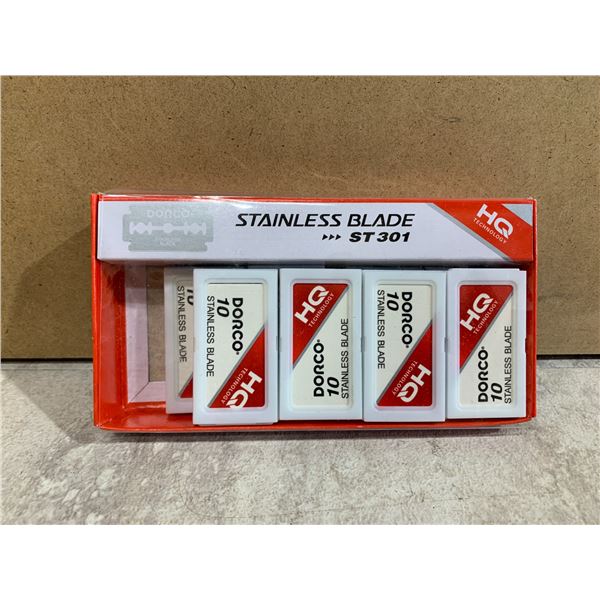 HQ Stainless Razor Blades ST301 - 8 Packs -10 Per Pack