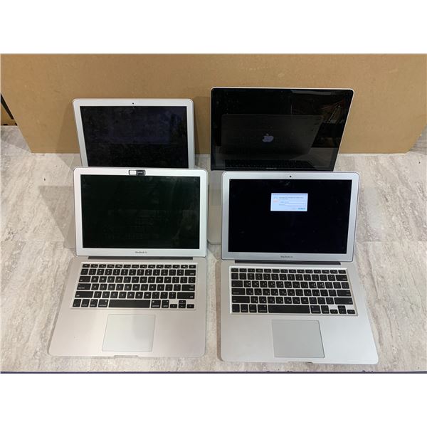 Lot of 4 - 3 Apple Mac Books Airs ,1 Mac Book Pro Untested As Is