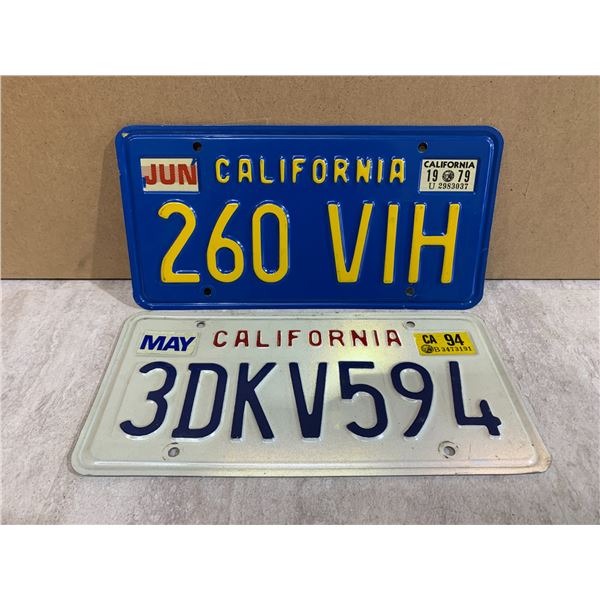 Lot of 2 California License Plates