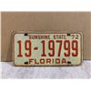 Image 1 : Sunshine State Florida 1972 License Plate